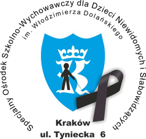 Logo Ośrodka z żałobną kokardką